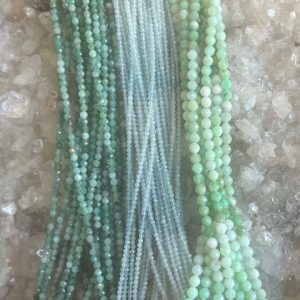 Emerald~Aquamarine~Chrysoprase Necklaces